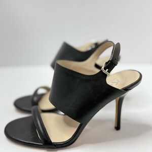 KORS Michael Kors Black  Leather Strappy Heels Size 7